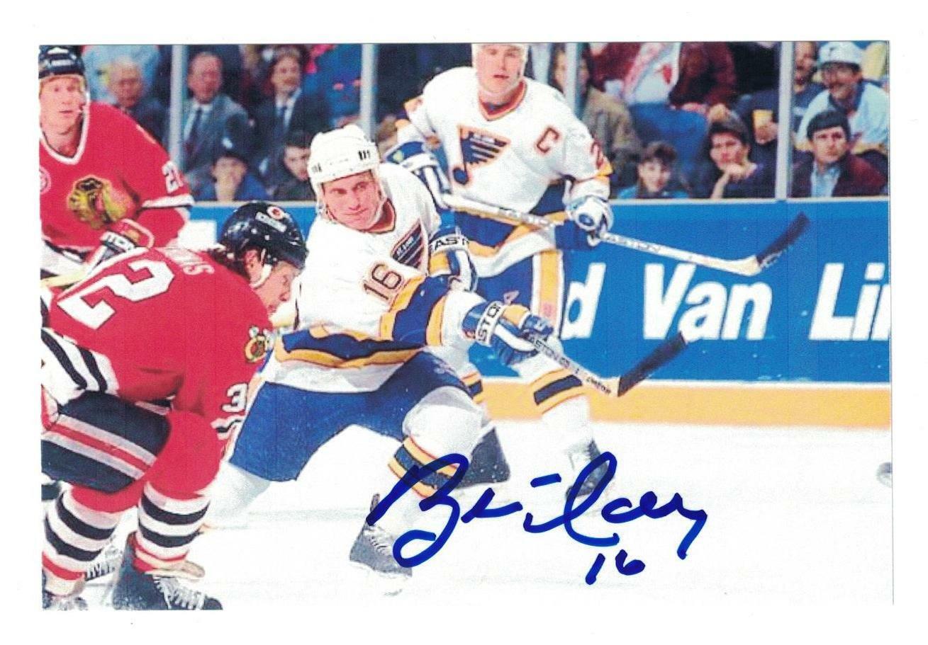 Brett Hull Signed Autographed 4x6 Photo Poster painting St. Louis Blues B