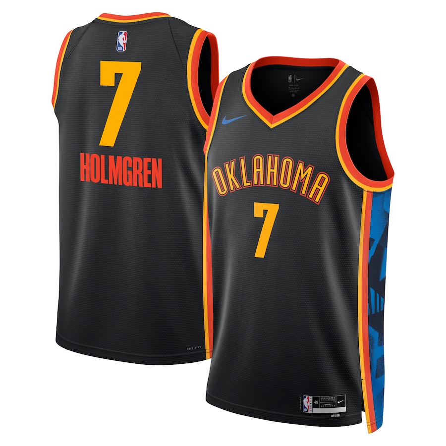 Unisex Oklahoma City Thunder 2024/25 Embroidered Swingman Jersey City Edition 