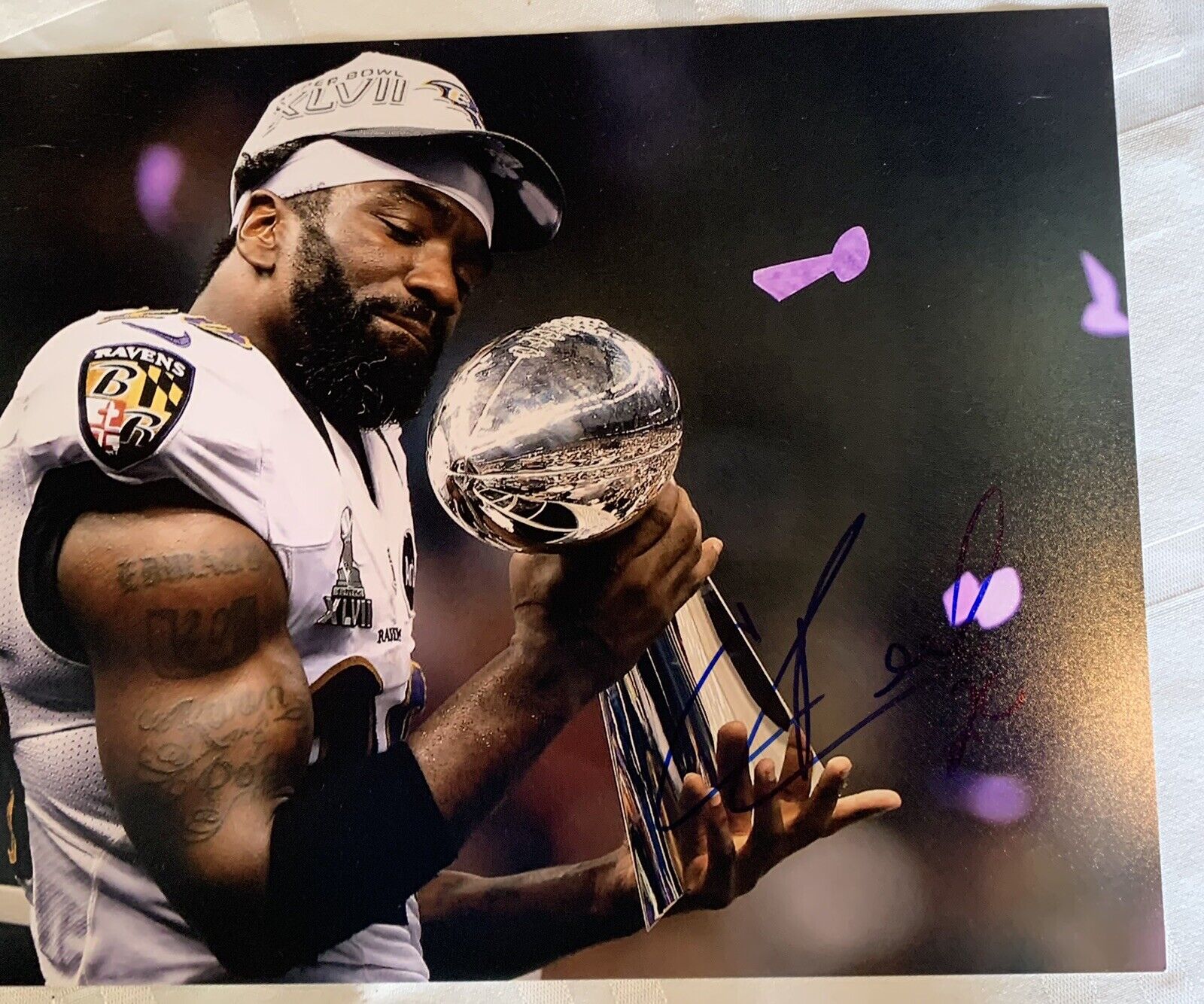 ed reed signed 11x14 Photo Poster painting Auto