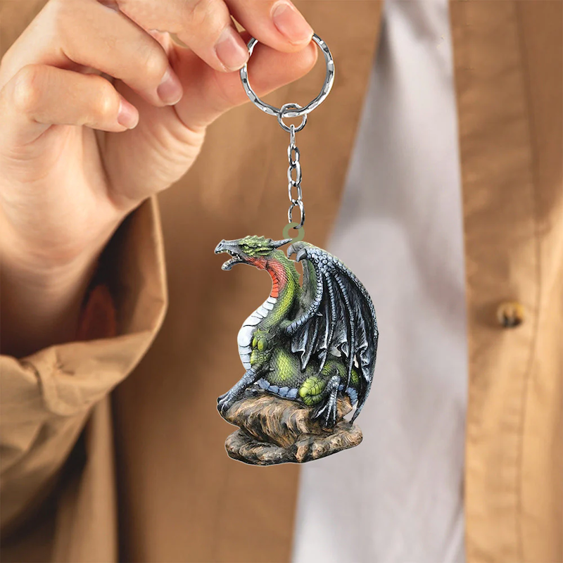 VigorDaily Gift For Dragon Lover Acrylic Keychain DK054