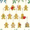 12pcs Cute Cookie Character Double-Sided DIY Diamond Painting Keychain Kit