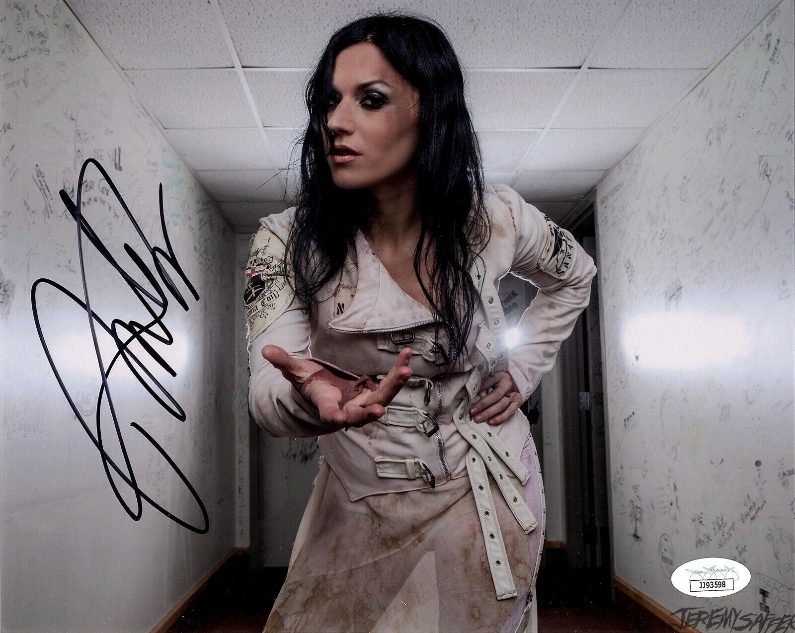 LACUNA COIL CRISTINA SCABBIA Autograph SIGNED 8x10 Photo Poster painting METAL JSA CERTIFIED