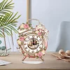 Diamond Painting Acrylic Flower Alarm Clock Shape Clock Ornament