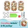 8pcs Cartoon DIY Diamond Painting Holz Untersetzer Kits mit Halter (K&uuml;rbis)