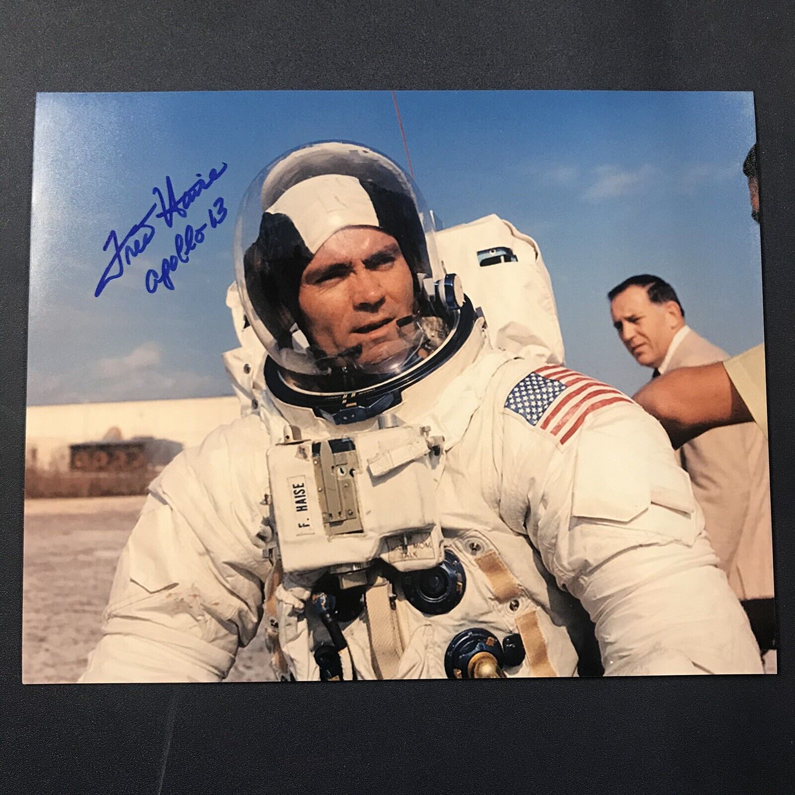 FRED HAISE HAND SIGNED 8x10 Photo Poster painting NASA APOLLO 13 MISSION AUTHENTIC AUTOGRAPH COA