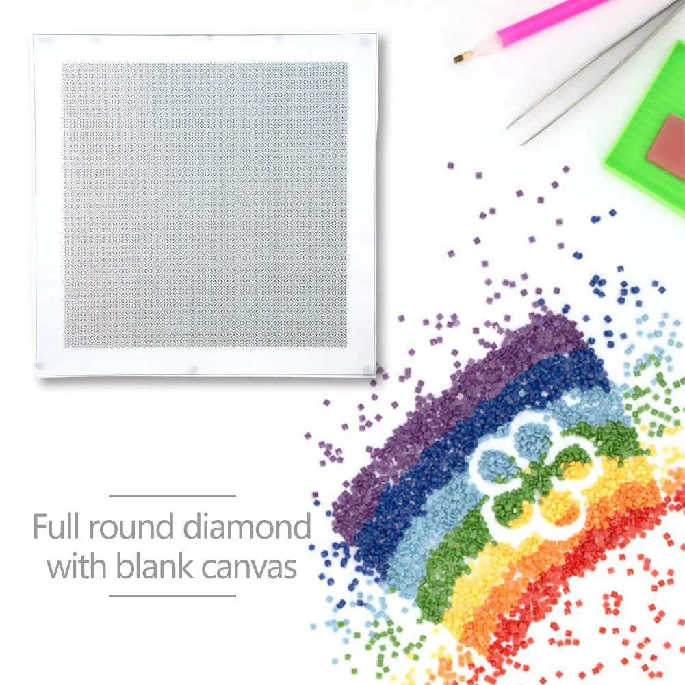 Blank Embroidery Full Round Drill Canvas DIY Diamond Painting (30x30cm)