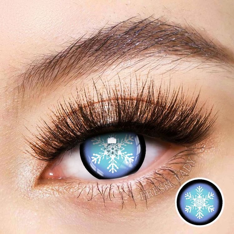 Freshlady Snowflake Navy Blue Crazy Contact Lenses