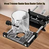 Trimming machine fine-tuning backrest, grooving woodworking tools, ruler, linear guide rail, multi-functional auxiliary track, adjustable bracket
