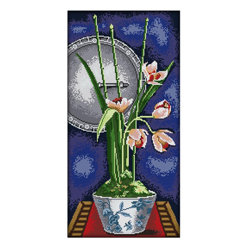 

Flowers - 14CT Stamped Cross Stitch - 56x31cm, 501 Original