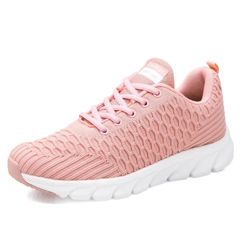 Women's Sneakers 2021 Fashion Breathable Women Shoes Summer Walking Mesh Light Casual Sneaker Lace-Up Platform Female Footwear