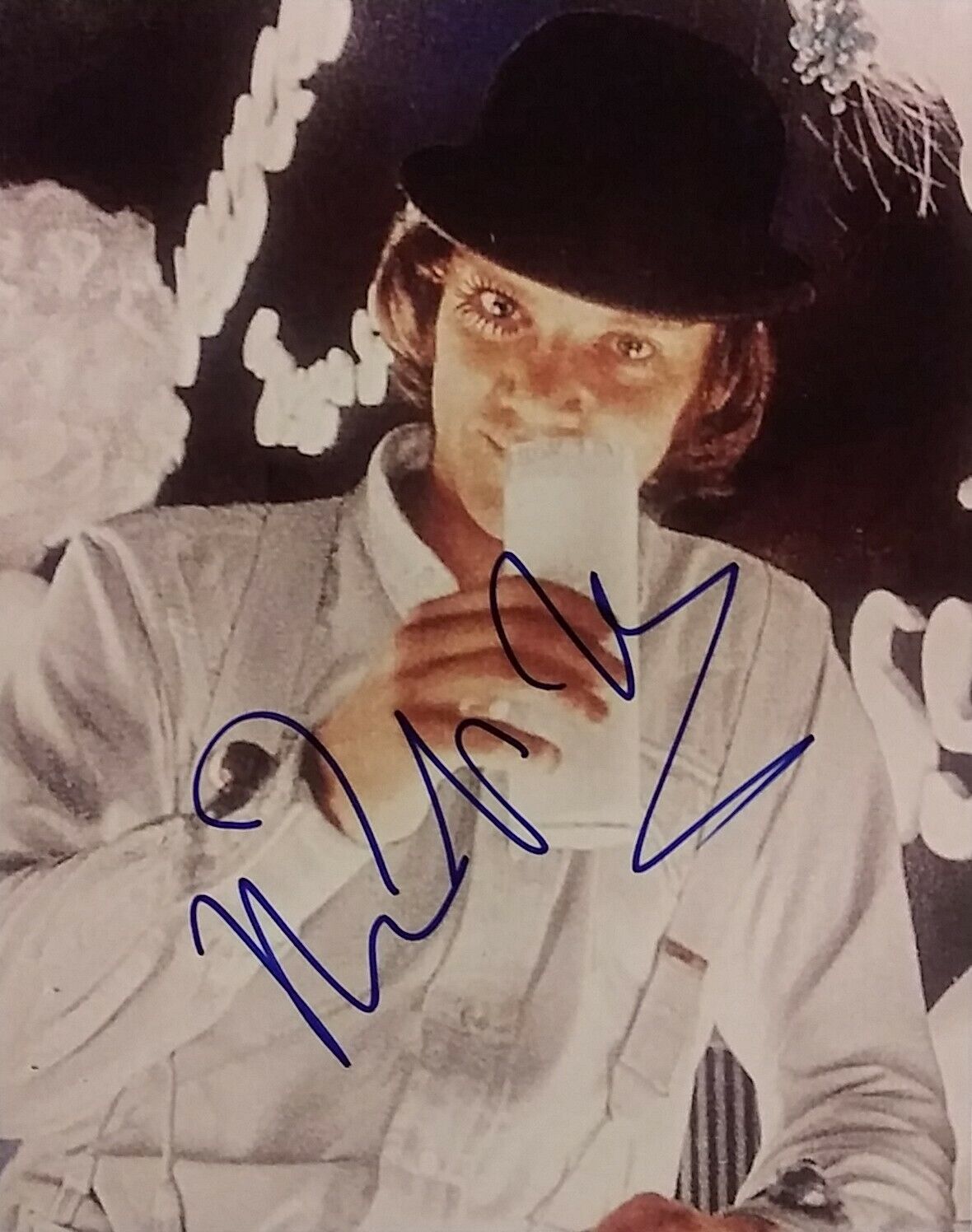 Malcolm McDowell signed 8x10