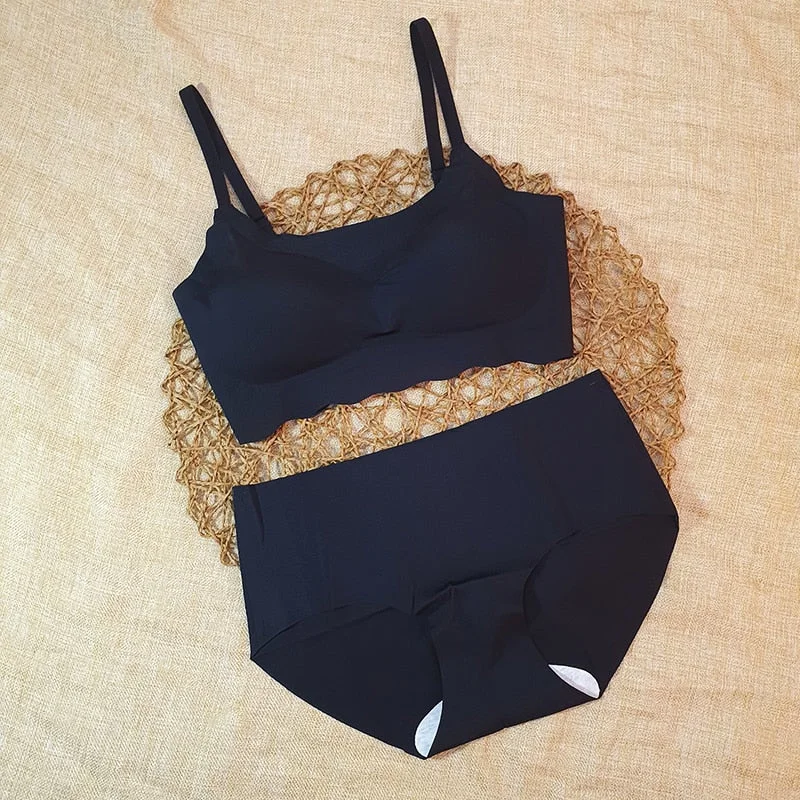 Seamless Bra Underwear Women Set One-Piece Soft Push Up Brassieres Womens Lingerie Sexy Intimates Lingere Underwear & Sleepwears