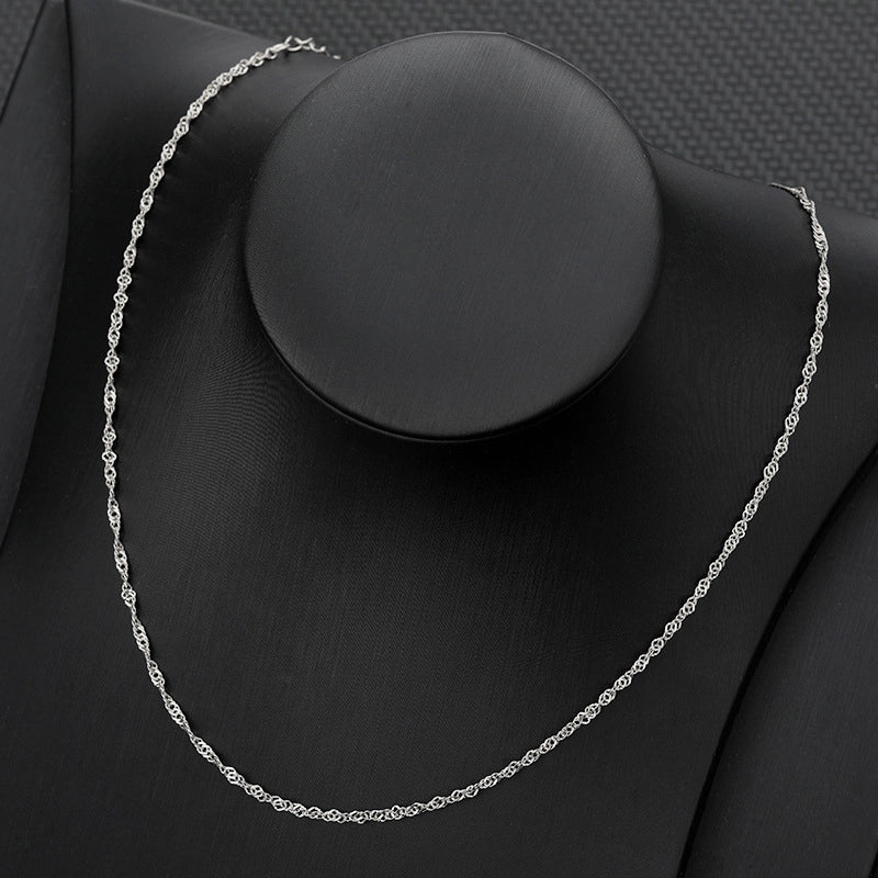 Jewelry Minimalist Classic Style Solid Color Titanium Steel Plating Necklace
