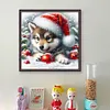 Christmas Dog-11CT Stamped Cross Stitch 40*40cm/15.75*15.75in