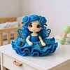 Rose Flower Fairy Crochet Kit for Beginners - Amigurumi DIY Doll Set with Step-by-Step Tutorial