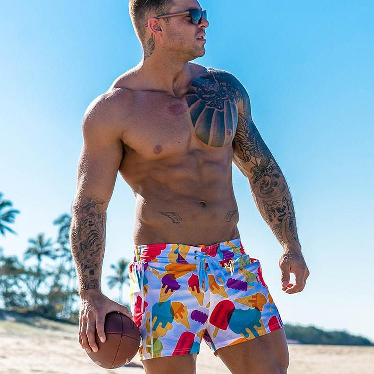 Fashion casual pattern printed beach shorts