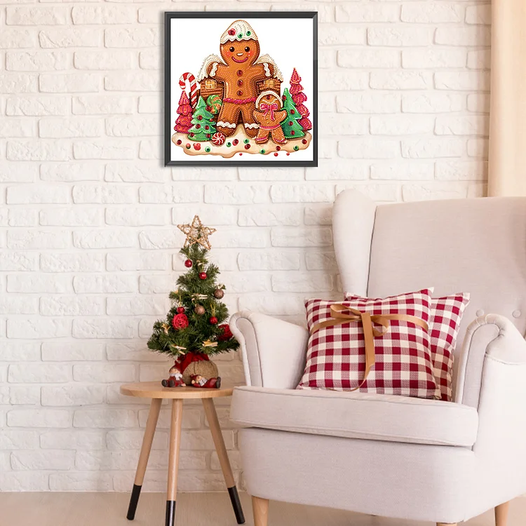 Christmas Gingerbread In The Shape Of A Star Throw Pillow by