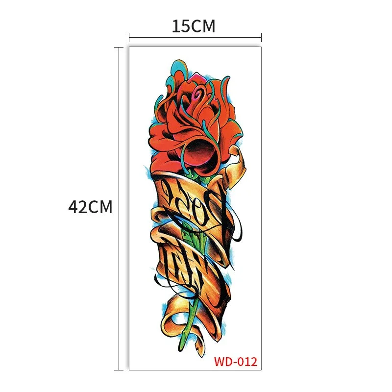 Full arm tattoo stickers simulation waterproof sweat flower arm men and women arm disposable tattoo stickers cross-border