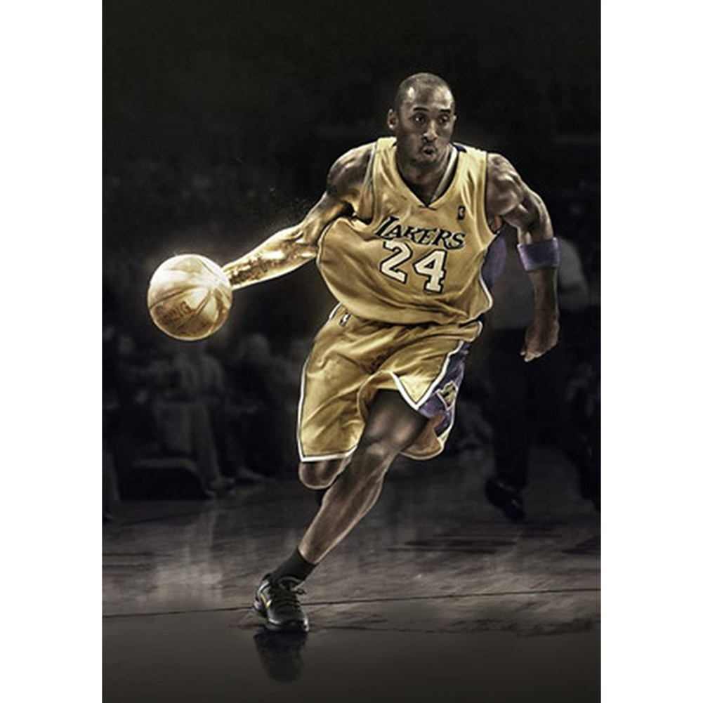 

30*40CM-Black Manba Athlete-Round Drill Diamond Painting, 501 Original