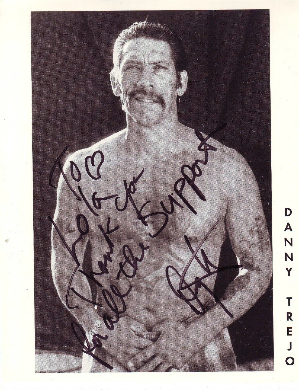 Danny Trejo (20x25 cm) Original Autographed Photo Poster painting