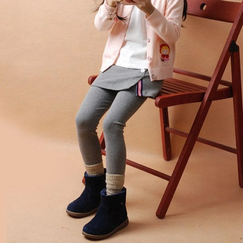 Baby Girls Leggings Kids Lace Princess Skirt Pants Spring Autumn Children Cotton Trousers 2-7 Years Girl Solid Color Leggings