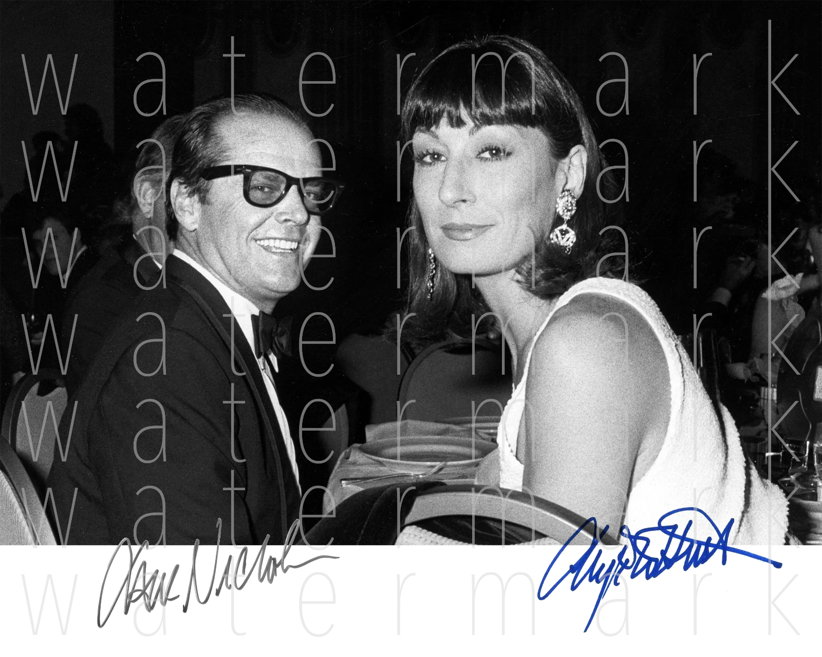 Anjelica Huston Jack Nicholson signed 8X10 Photo Poster painting poster picture autograph RP