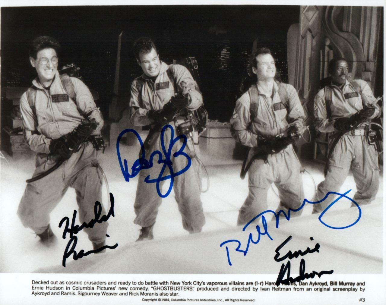 Ernie Hudson Aykroyd Murray Ramis autographed 8x10 Photo Poster painting signed Pictur and COA