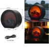 Simulation Fireplace Creative Small Ornaments Home Soft Decoration Crafts Candlestick Simulation Decoration LED Charcoal Flame Wind Lamp