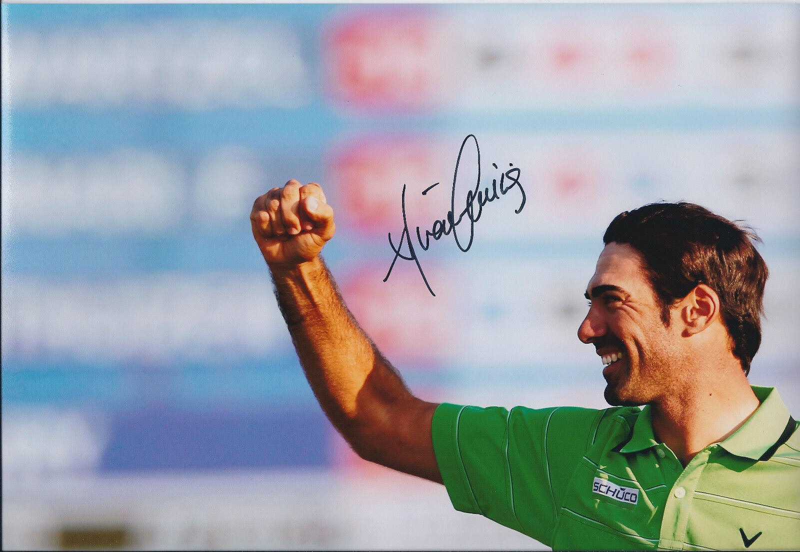 Alvaro QUIROS SIGNED Autograph 12x8 Photo Poster painting AFTAL COA RARE Authentic GOLF