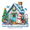 Acrylic Special Shaped Cartoon Christmas House Desktop Diamond Art Kits