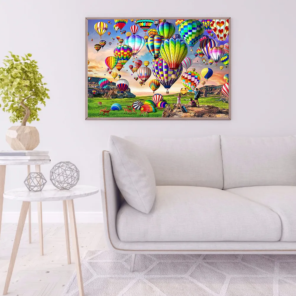 Diamond Painting - Full Round Drill - Hot Air Balloon(60*40cm)
