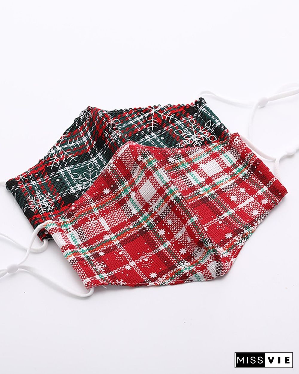Christmas Plaid Snowflake Breathable Face Mask