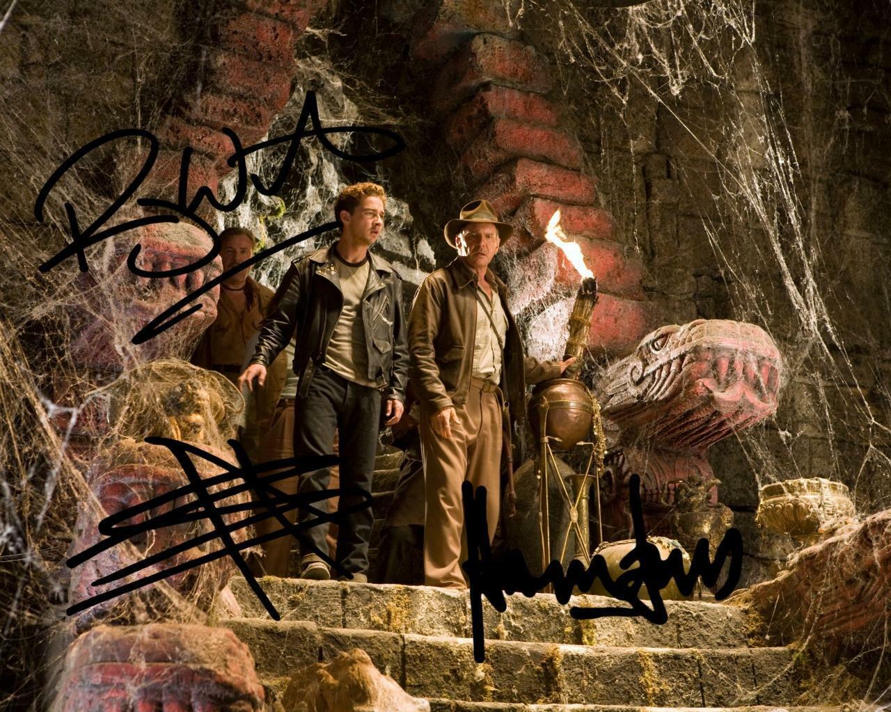 INDIANA JONES 4 Ford,Winstone,LaBeouf SIGNED AUTOGRAPHED 10X8