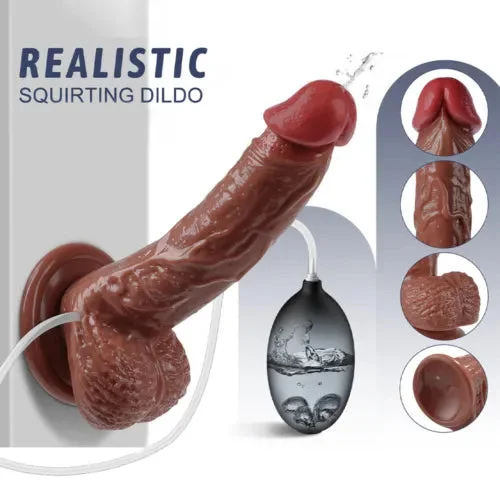 pornhint Pornhint Realistic Squirting Ejaculating Dildo Suction Cup Penis Sex Toys for Women US