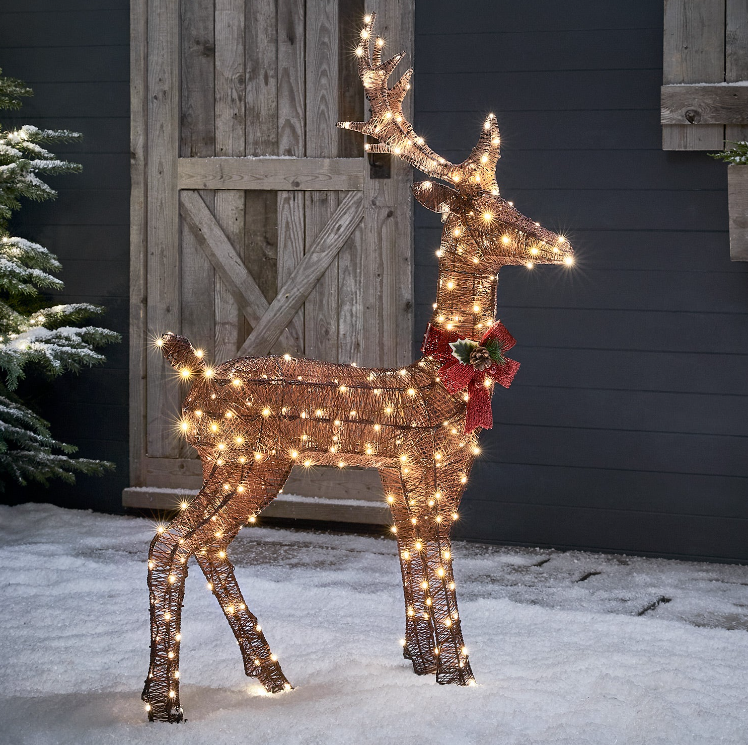 🔥kukelife🔥Harewood Spun Cotton Stag Light Up Reindeer 31v