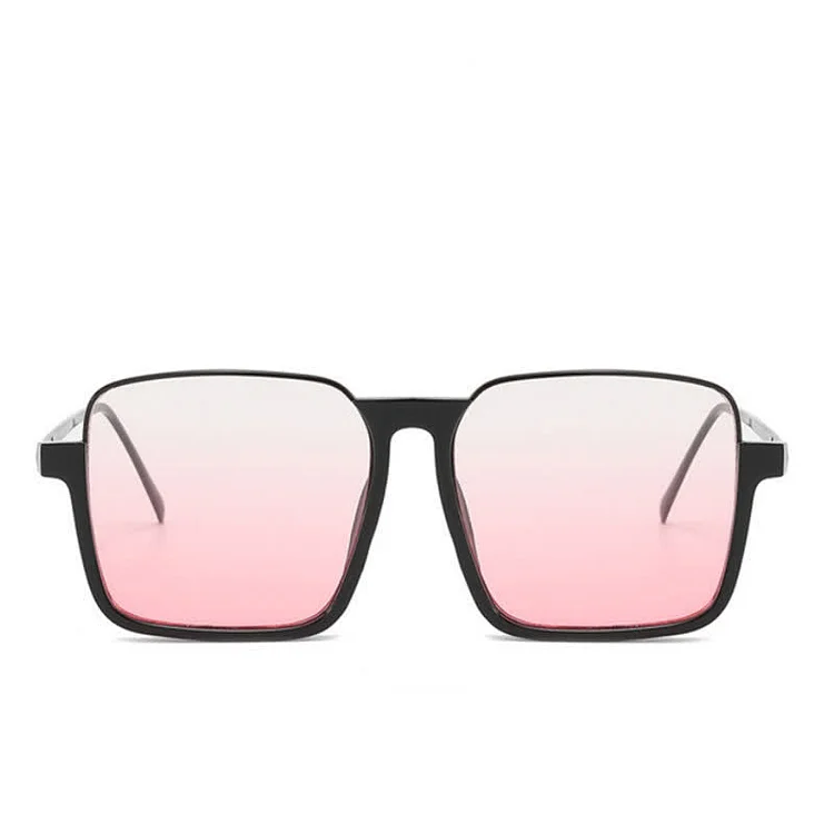 Sqaure Half-rimless Gradient Color Sunglasses - Modakawa modakawa