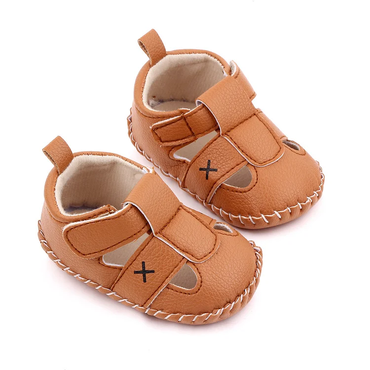20"-22'' Two-Colors Handmade Leather Shoes Accessories for Reborn Baby Doll Boy