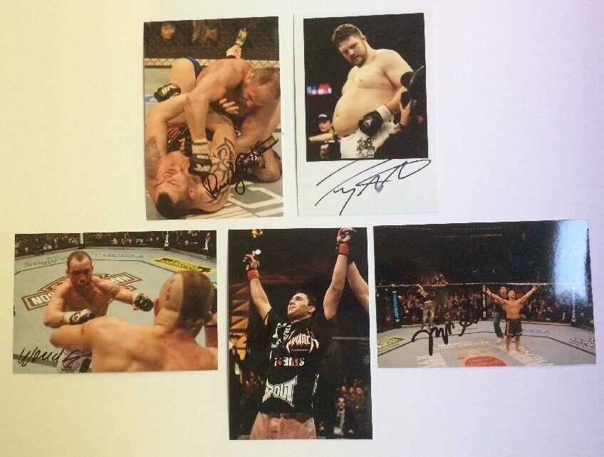 UFC Signed Photo Poster painting Lot 8 (5) Will Pass BAS JSA Authentic