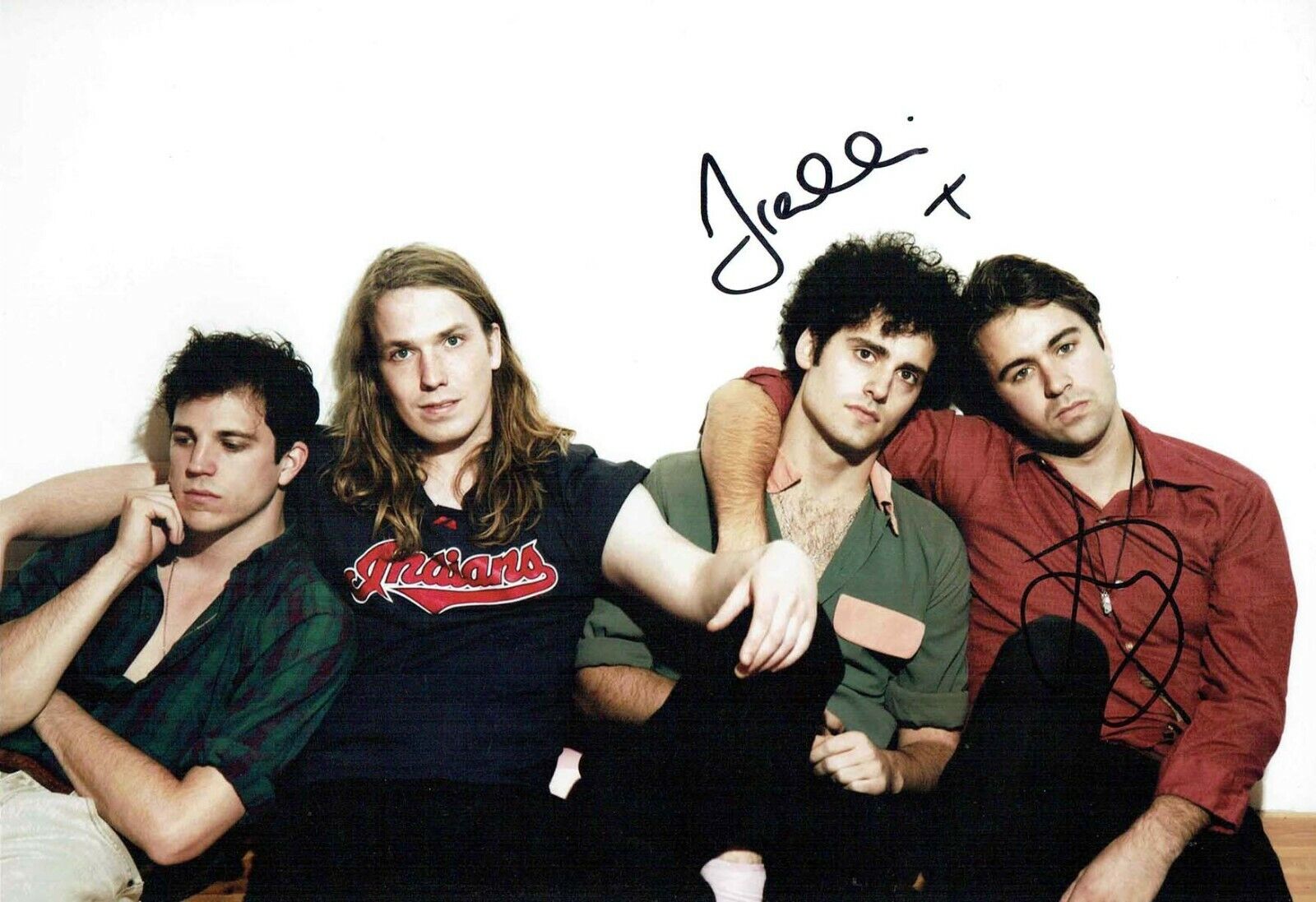 The VACCINES SIGNED 12x8 Photo Poster painting 3 Justin HAYWARD-YOUNG Freddie COWAN AFTAL COA