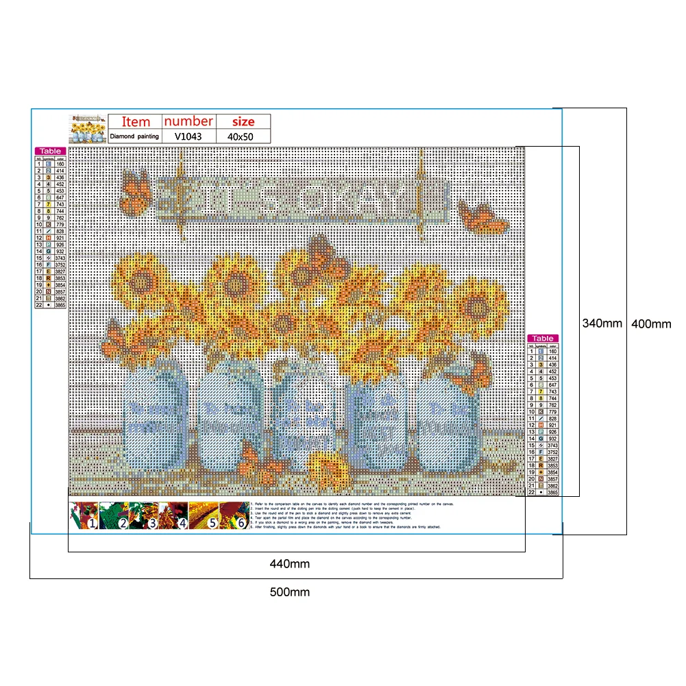 Diamond Painting - Full Round Drill - Flower Saying(50*40cm)