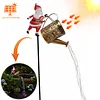 Christmas Santa Solar Kettle Lights Solar Watering Can Lights Outdoor Decoration