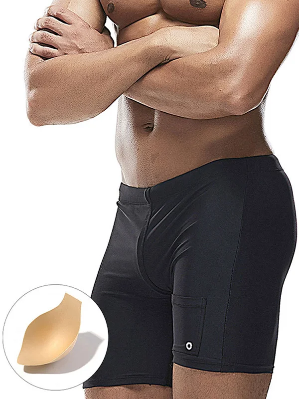 Mid-Length Quick-Drying Three-Dimensional With Cups Trunks
