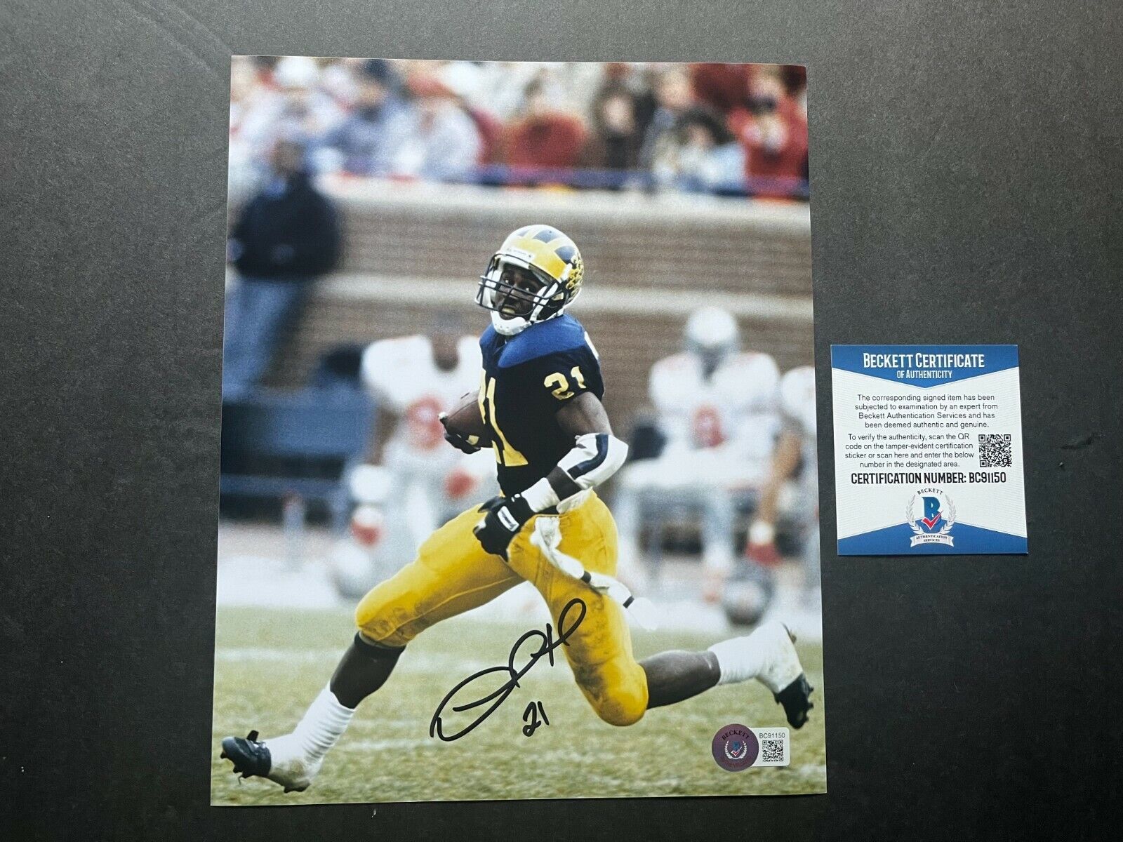 Desmond Howard Hot signed autographed Michigan 8x10 Photo Poster painting Beckett BAS Coa