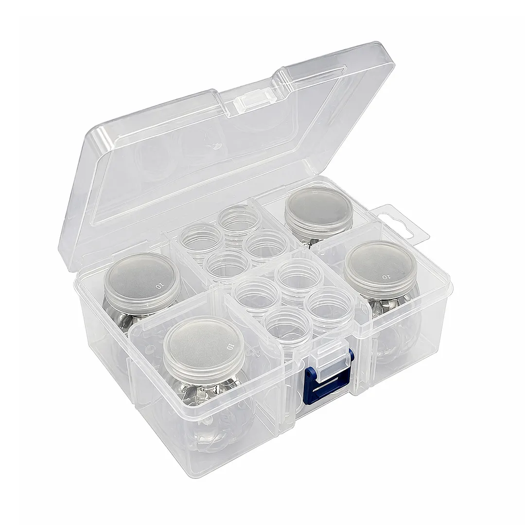 Diamond Painting Containers Multi Purpose Portable Plastic Case Box with Stickers & Compartments Arts Crafts Storage Bottle for Hardware Rhinestone