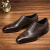 Classic Wingtips Mens Oxford Dress Shoes Genuine Leather