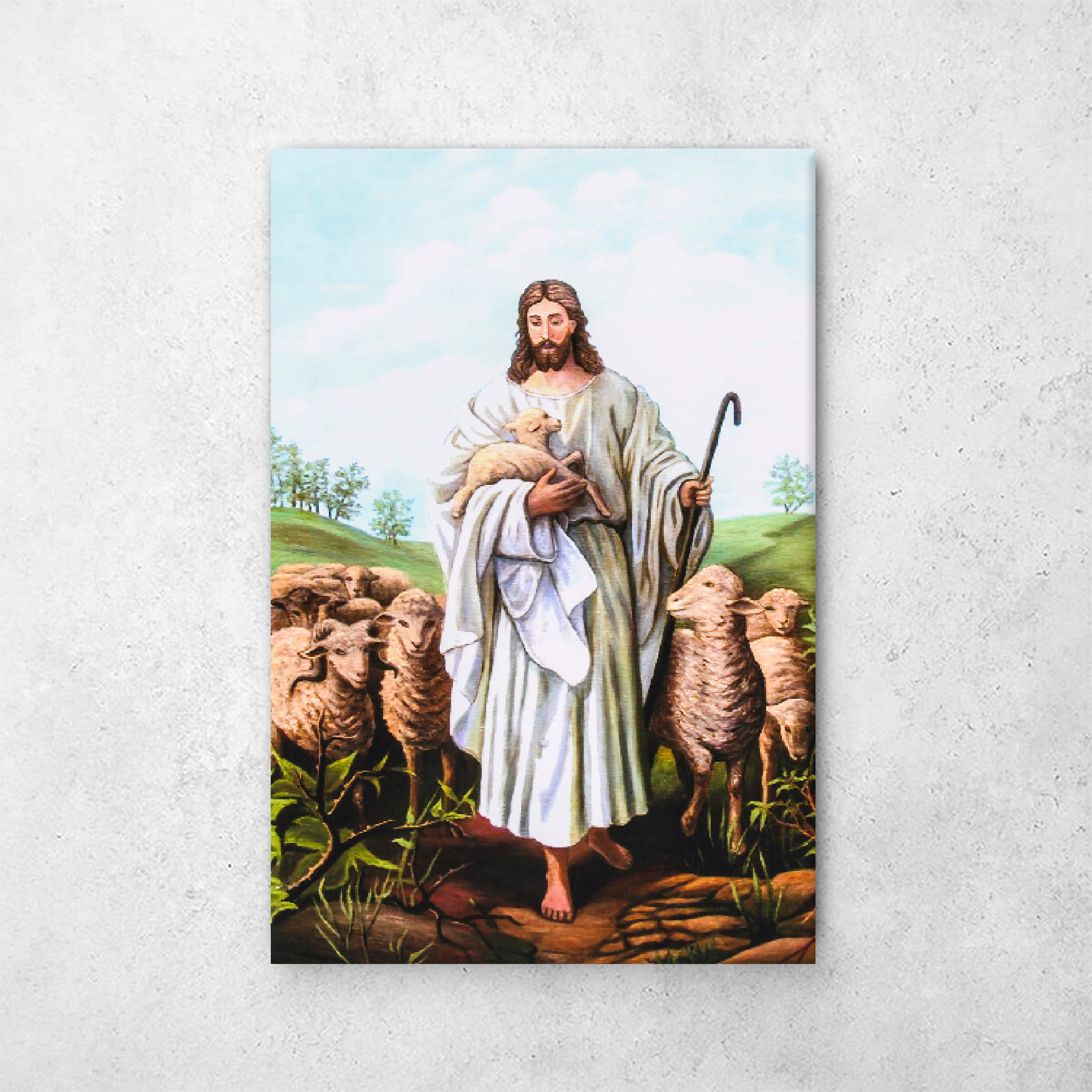 Jesus the Good Shepherd Canvas Wall Art 