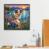 Diamond Painting -5D Full Round Drill Australian Shepherd Puppy(40x40cm)