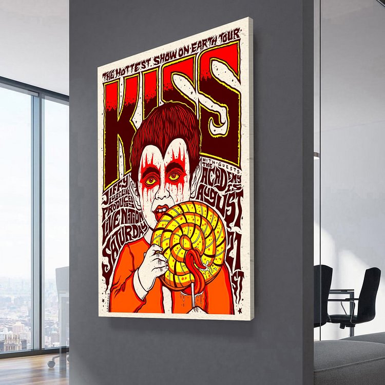 Kiss "Hottest Show On Earth Concert" Canvas Wall Art MusicWallArt