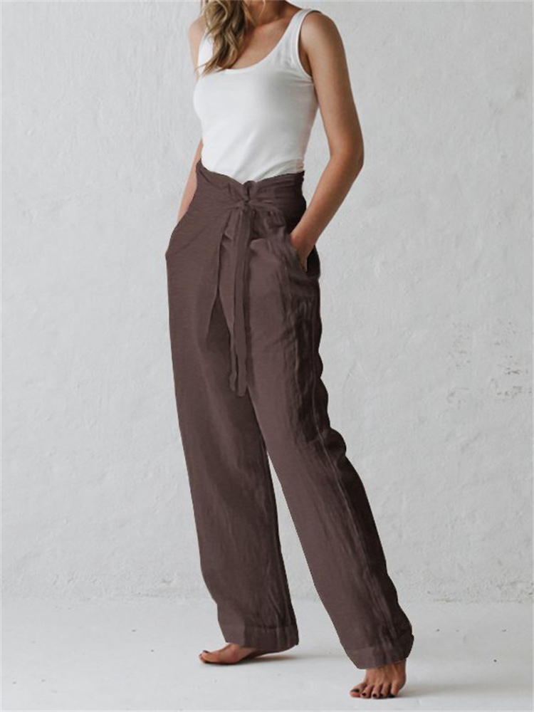 Comfy Wrap Wide Leg Pants wearshes
