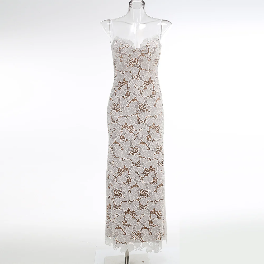 Brownm New High-End Women Decor With Thin Sexy Sling Dress Dress Long Dress Buns Hip Dress